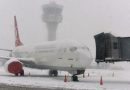 В Стамбуле сильный снегопад, аэропорты закрыты ?