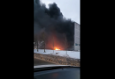 Видео пожара на улице Кааре в Йыхви.