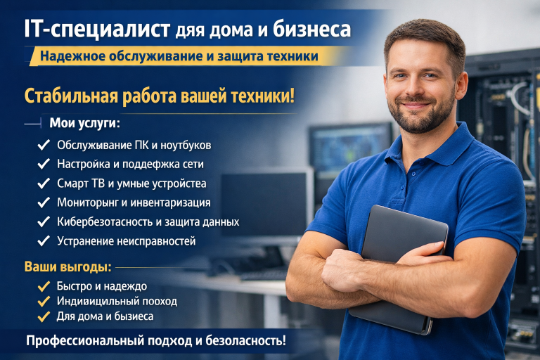 Нужна помощь с техникой, интернетом, сайтом или настройкой устройств?