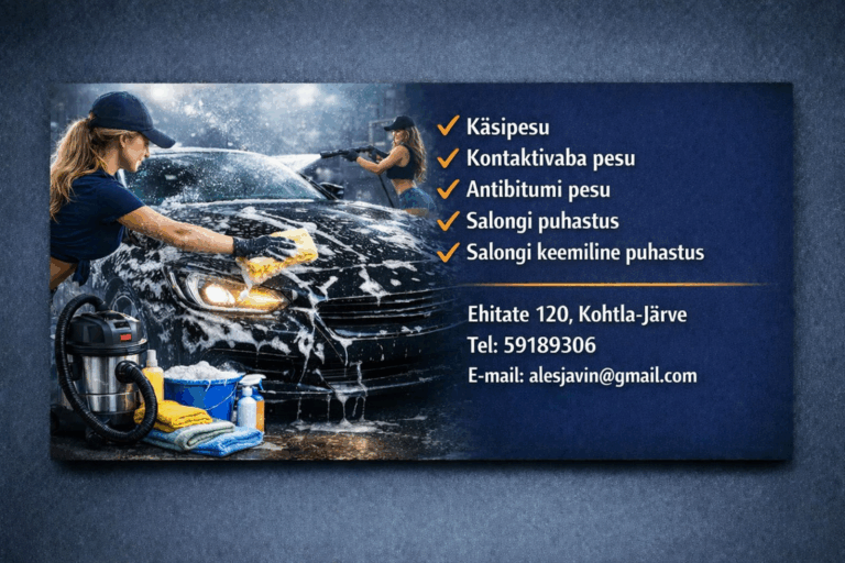 Ручная мойка авто в Кохтла-Ярве!